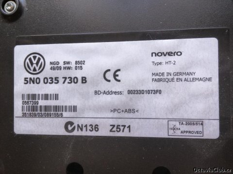 řídící jednotka bluetooth VW Passat B6 3C0 5N0035730 5N0035730B